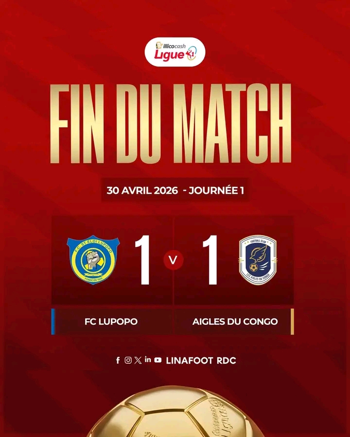 Linafoot – Playoffs : Lupopo tenu en échec par Les Aigles du Congo à Kibasa Maliba