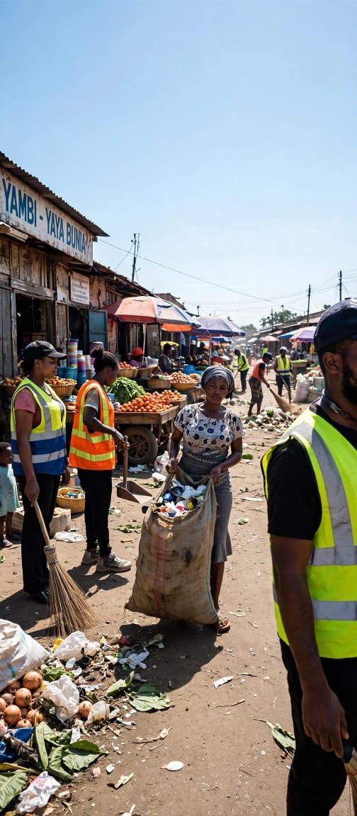 Bunia Safi : l’opération d’assainissement gagne le marché de Yambi-Yaya
